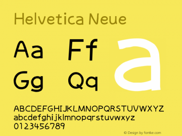 Helvetica Neue 紧缩黑体 10.0d35e1 Font Sample