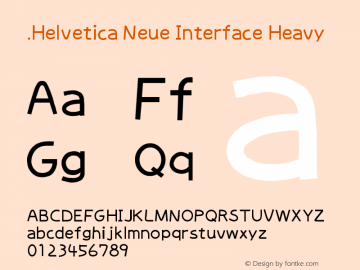 .Helvetica Neue Interface Heavy 10.0d35e1图片样张