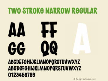 Two Stroke Narrow Regular Version 1.000 Font Sample