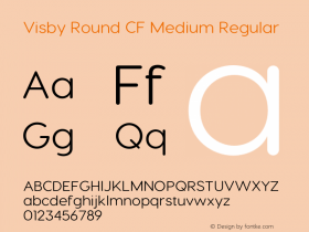 Visby Round CF Medium Regular Version 1.011;PS 001.011;hotconv 1.0.70;makeotf.lib2.5.58329 Font Sample