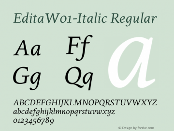 EditaW01-Italic Regular Version 1.1图片样张