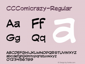 CCComicrazy-Regular ☞ Version 2.00 2014;com.myfonts.easy.comicraft.comicrazy.regular.wfkit2.version.4oub图片样张