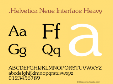 .Helvetica Neue Interface Heavy 10.0d35e1图片样张