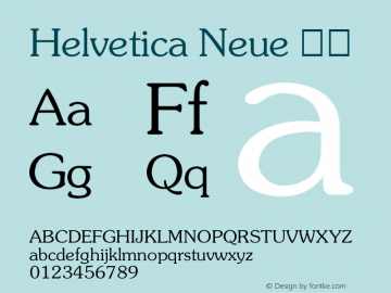 Helvetica Neue 细体 10.0d35e1图片样张