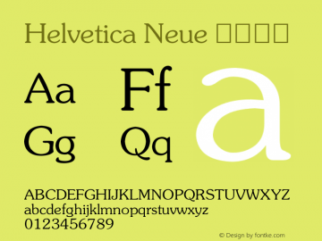 Helvetica Neue 超细斜体 10.0d35e1 Font Sample