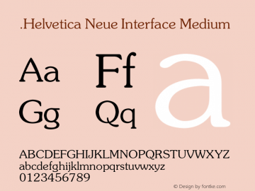 .Helvetica Neue Interface Medium 10.0d35e1 Font Sample