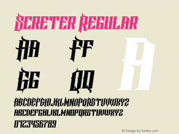 Screter Regular 001.000 Font Sample