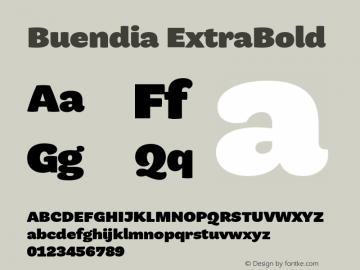 Buendia ExtraBold Version 1.000图片样张