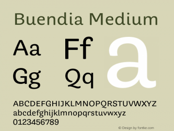 Buendia Medium Version 1.000图片样张