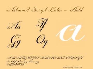 Astrum2 Script Latin - Bold Version 1.10march 18, 2013, initial release;com.myfonts.easy.fontex.astrum.small-regular.wfkit2.version.46aV Font Sample