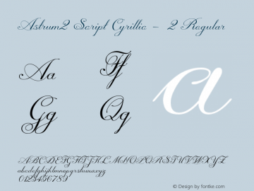 Astrum2 Script Cyrillic -  2 Regular Version 1.10 march 18, 2013, initial release;com.myfonts.easy.fontex.astrum.cyrillic-small-light.wfkit2.version.46bh Font Sample
