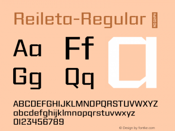 Reileta-Regular ☞ Version 1.000;PS 001.000;hotconv 1.0.70;makeotf.lib2.5.58329;com.myfonts.easy.associated-typographics.reileta.regular.wfkit2.version.4qj1图片样张