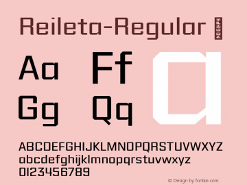 Reileta-Regular ☞ Version 1.000;PS 001.000;hotconv 1.0.70;makeotf.lib2.5.58329;com.myfonts.easy.associated-typographics.reileta.regular.wfkit2.version.4qj1图片样张