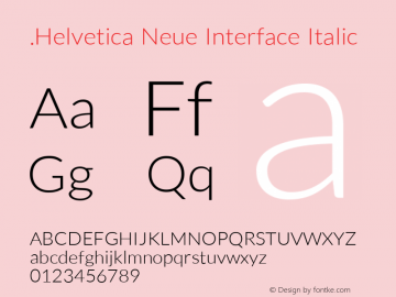 .Helvetica Neue Interface Italic 10.0d35e1图片样张