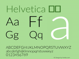 Helvetica 粗体 9.0d4e1图片样张