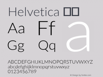 Helvetica 细体 9.0d4e1图片样张