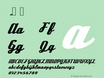 .  Version 4.000 Font Sample