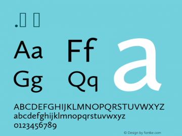 .  Version 2.040 Font Sample