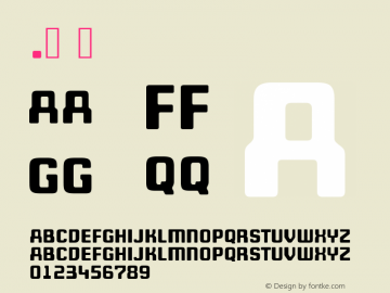 .  Version 1.000 Font Sample