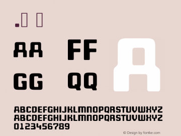 .  Version 1.000 Font Sample