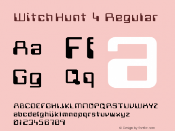 Witch Hunt 4 Regular 1.0 Wed Apr 26 13:35:38 1995 Font Sample