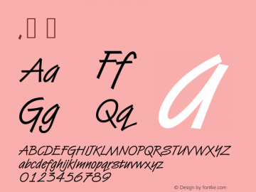 .  Version 1.070 Font Sample