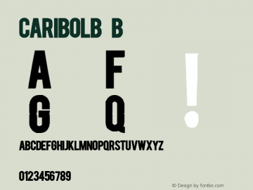 CARIBOLB Bold 001.000 Font Sample