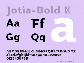 Jotia-Bold ☞ Version 1.000;PS 001.000;hotconv 1.0.70;makeotf.lib2.5.58329;com.myfonts.easy.northernblock.jotia.bold.wfkit2.version.4poR图片样张