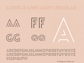 Lovelo Line Light Regular Version 1.000 Font Sample