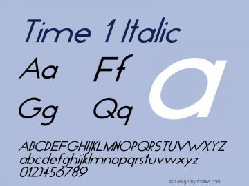 Time 1 Italic Altsys Metamorphosis:4/16/92图片样张