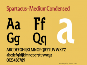 Spartacus-MediumCondensed ☞ Version 1.00 2014;com.myfonts.easy.alan-meeks.spartacus.cond-medium.wfkit2.version.4ne2 Font Sample