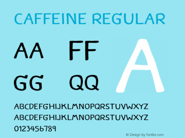 Caffeine Regular 1.000 Font Sample