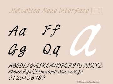 .Helvetica Neue Interface 超细体 10.0d35e1图片样张