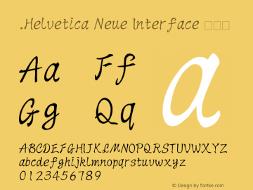 .Helvetica Neue Interface 超细体 10.0d35e1图片样张