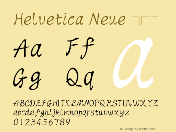 Helvetica Neue 细斜体 10.0d35e1图片样张