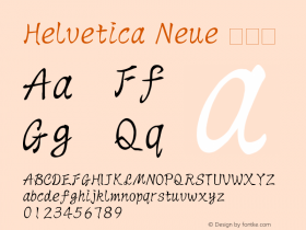 Helvetica Neue 瘦斜体 10.0d35e1 Font Sample