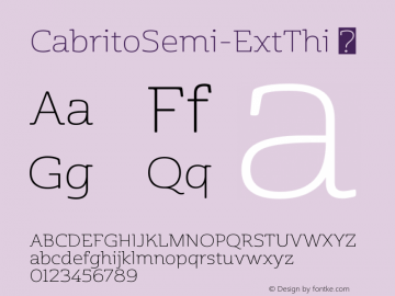 CabritoSemi-ExtThi ☞ Version 1.000;com.myfonts.easy.insigne.cabrito-semi.ext-thin.wfkit2.version.4qdT Font Sample