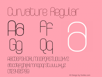 Curvature Regular 001.000 Font Sample