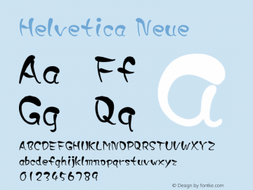 Helvetica Neue 粗体 9.0d49e3 Font Sample
