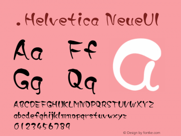 .Helvetica NeueUI 斜体 9.0d49e3图片样张