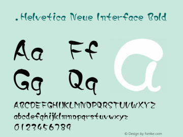 .Helvetica Neue Interface Bold 9.0d49e3图片样张