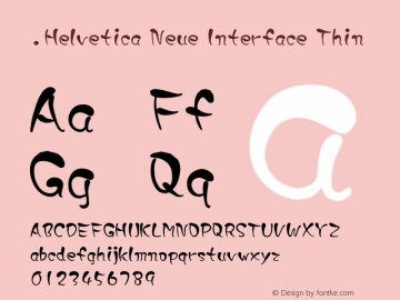 .Helvetica Neue Interface Thin 9.0d56e1图片样张