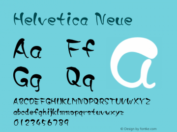 Helvetica Neue 紧缩黑体 9.0d45e1 Font Sample