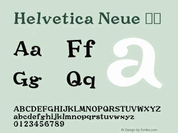 Helvetica Neue 中等 9.0d49e3 Font Sample