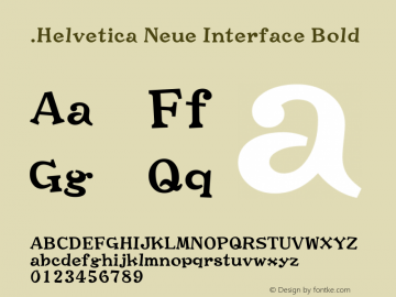 .Helvetica Neue Interface Bold 9.0d49e3图片样张