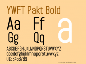 YWFT Pakt Bold Version 1.000;PS 001.001;hotconv 1.0.56图片样张