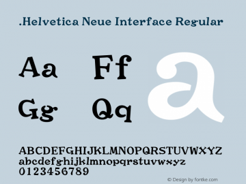 .Helvetica Neue Interface Regular 9.0d61e1图片样张