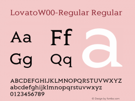 LovatoW00-Regular Regular Version 1.40 Font Sample