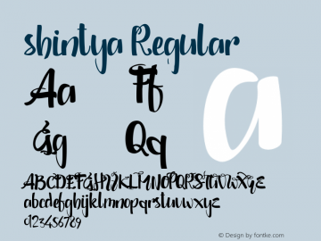 shintya Regular 001.000 Font Sample