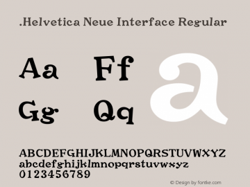 .Helvetica Neue Interface Regular 9.0d61e1图片样张